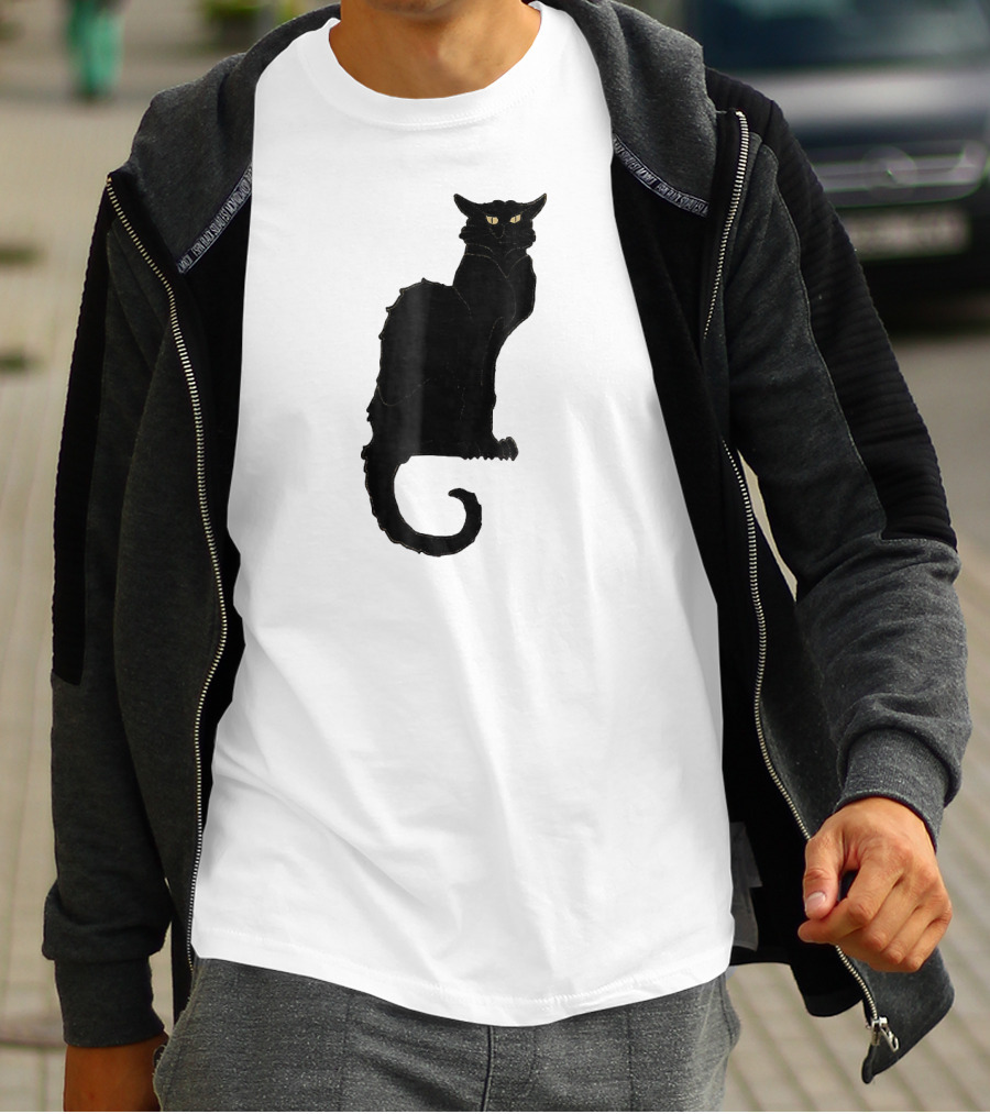 Ce Soir Chat Noir Bla Vintage Art Nouveau T-Shirt