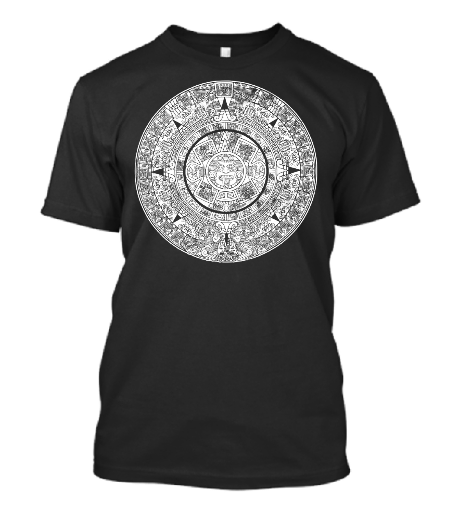 Aztec Calendar Vintage Archeology Stud T-Shirt
