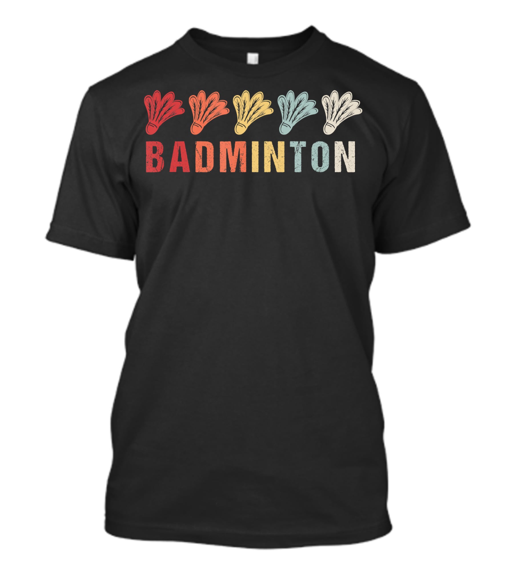 Vintage Badminton Sport Shuttlecock T-Shirt