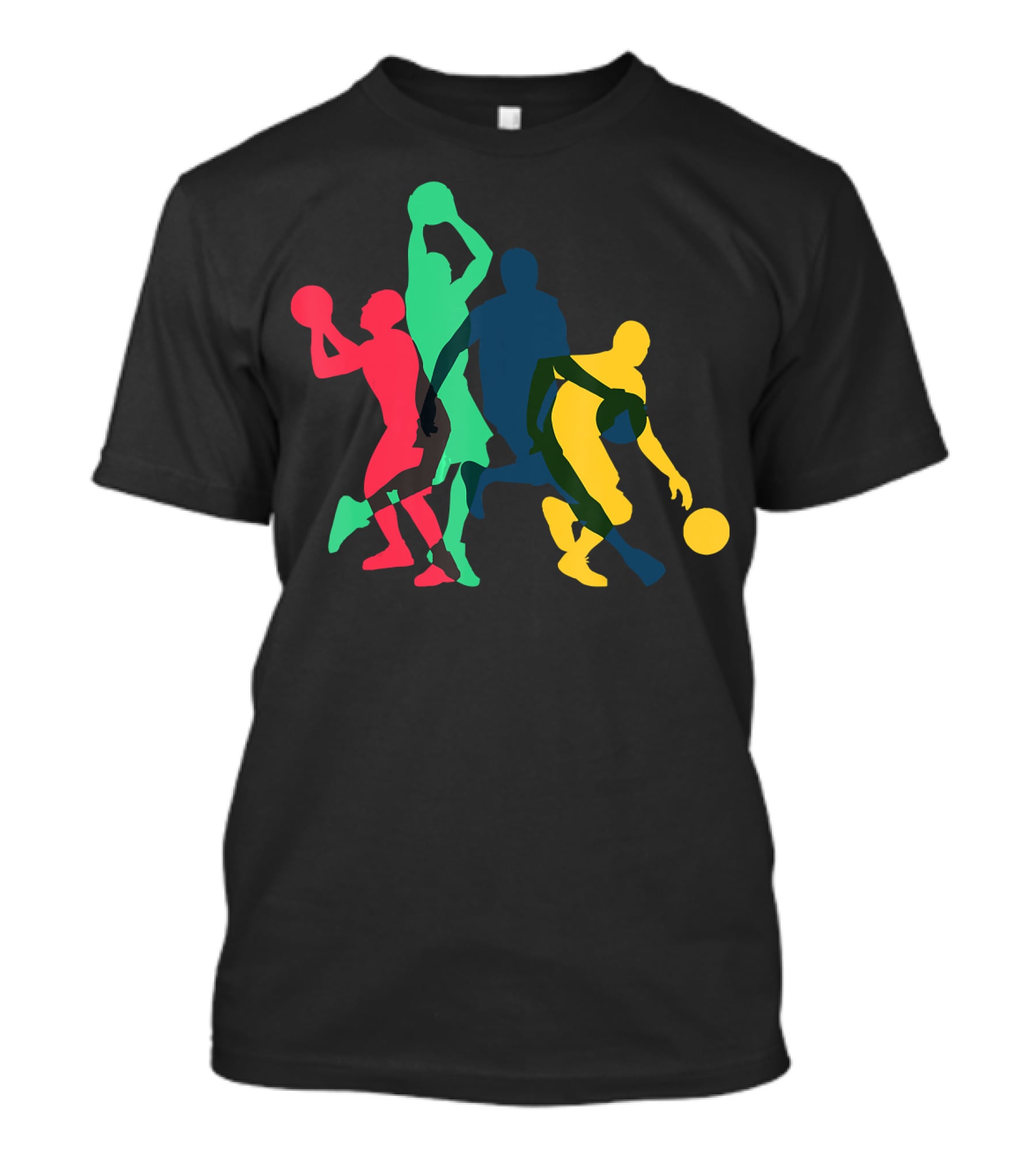 Vintage Colorful Basketball T-Shirt
