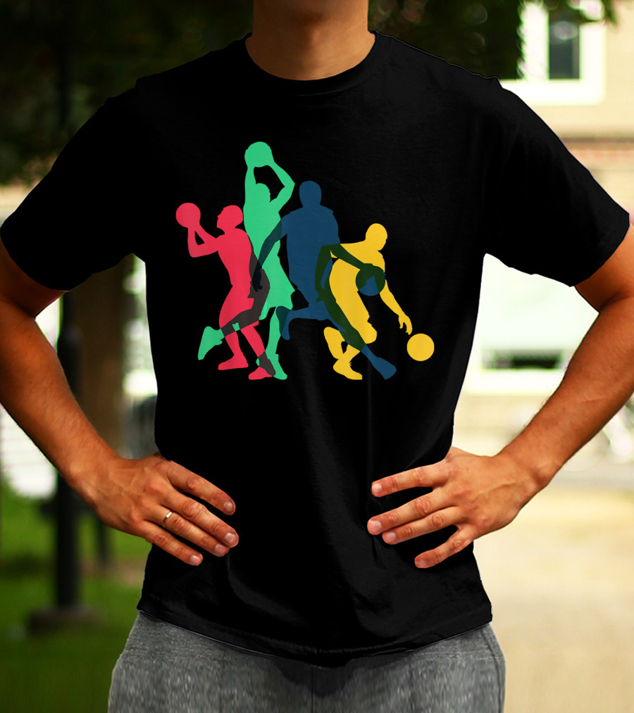 Vintage Colorful Basketball T-Shirt