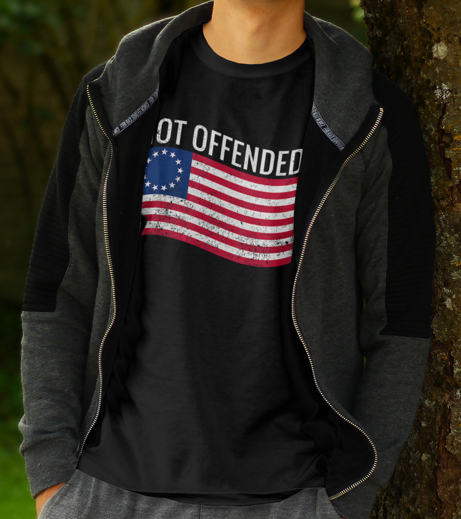 Not Offended Vintage Betsy Ross American Flag T-Shirt
