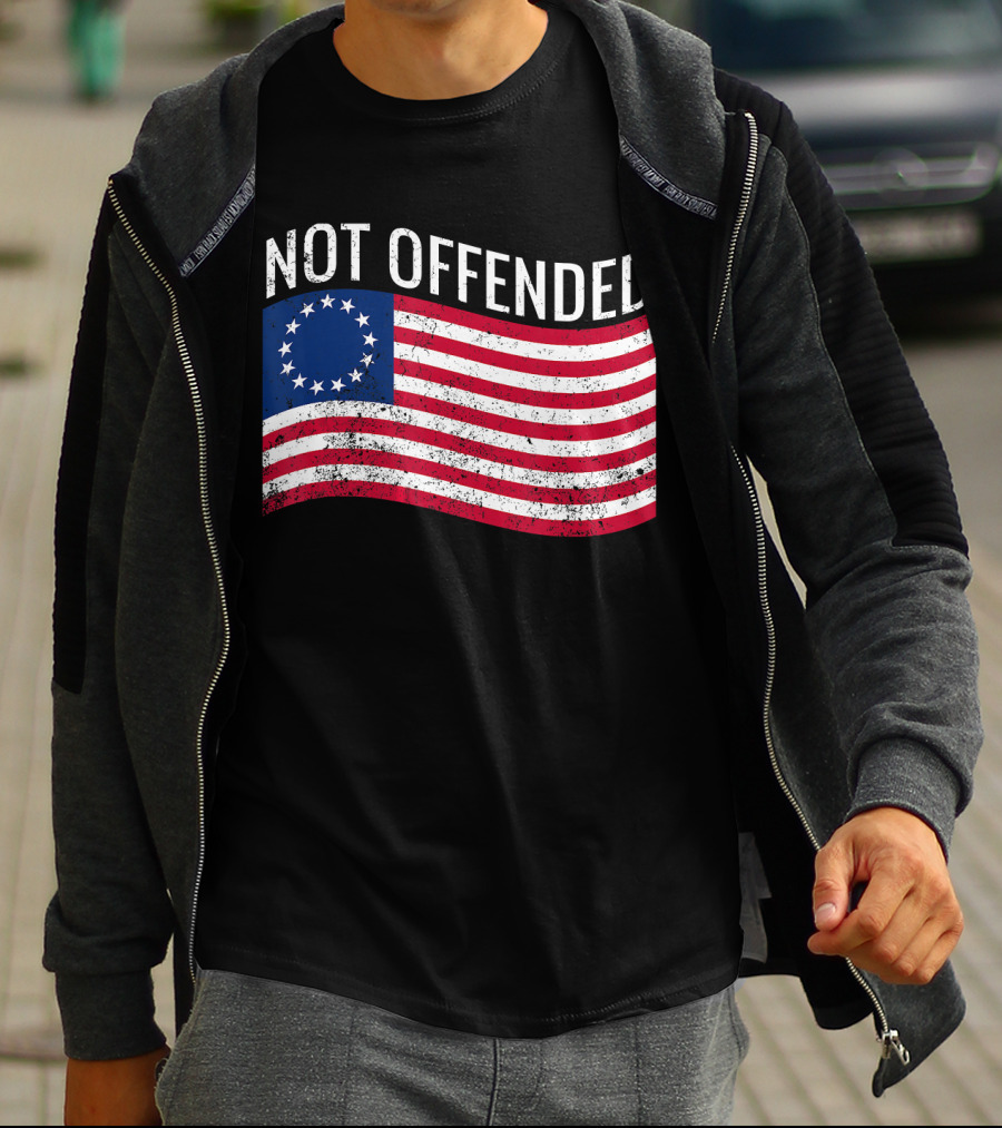 Not Offended Vintage Betsy Ross American Flag T-Shirt
