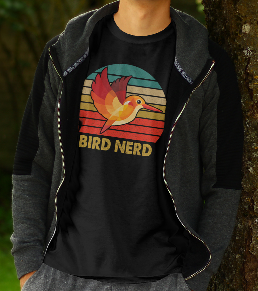 Bird Nerd Vintage Bird Inspired Retro Birding T-Shirt