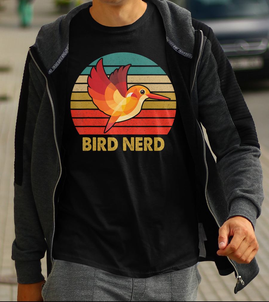 Bird Nerd Vintage Bird Inspired Retro Birding T-Shirt