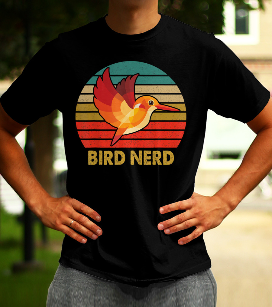 Bird Nerd Vintage Bird Inspired Retro Birding T-Shirt