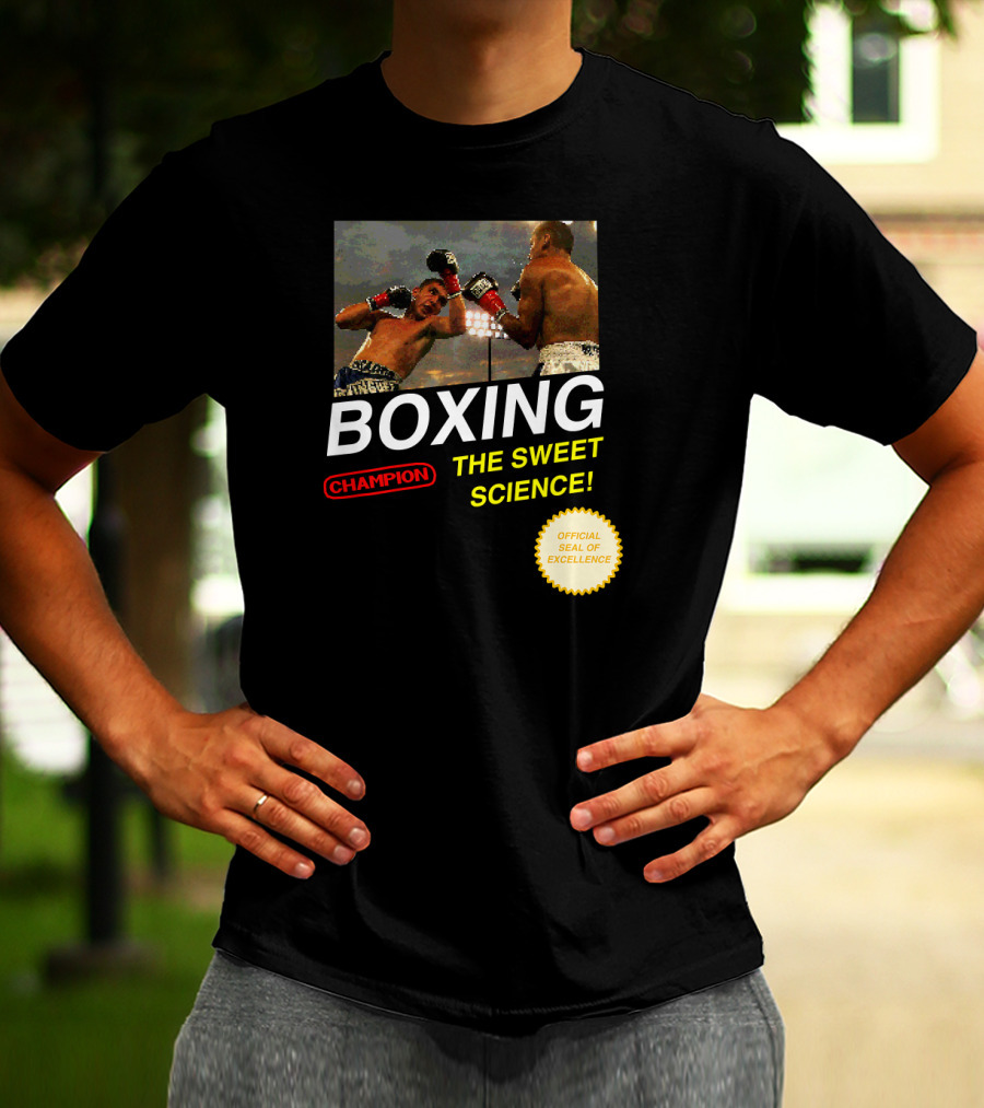 BOXING Champion The Sweet Science 8 Bit Video Game T-Shirt