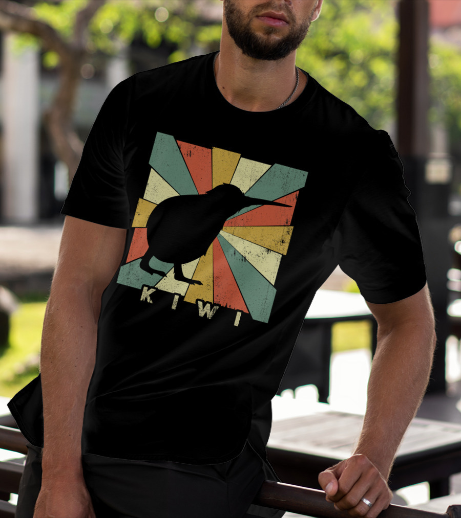 Vintage Kiwi Bird Retro Style Animal Lover T-Shirt