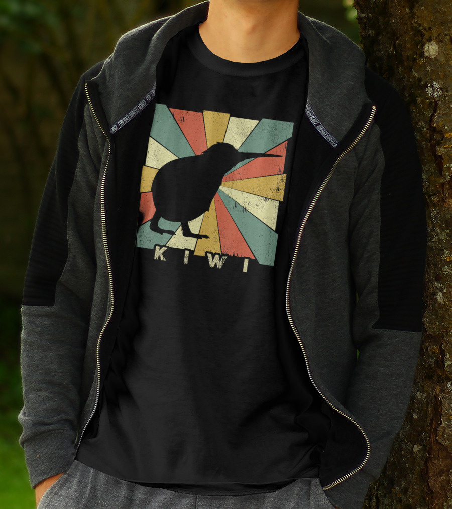 Vintage Kiwi Bird Retro Style Animal Lover T-Shirt