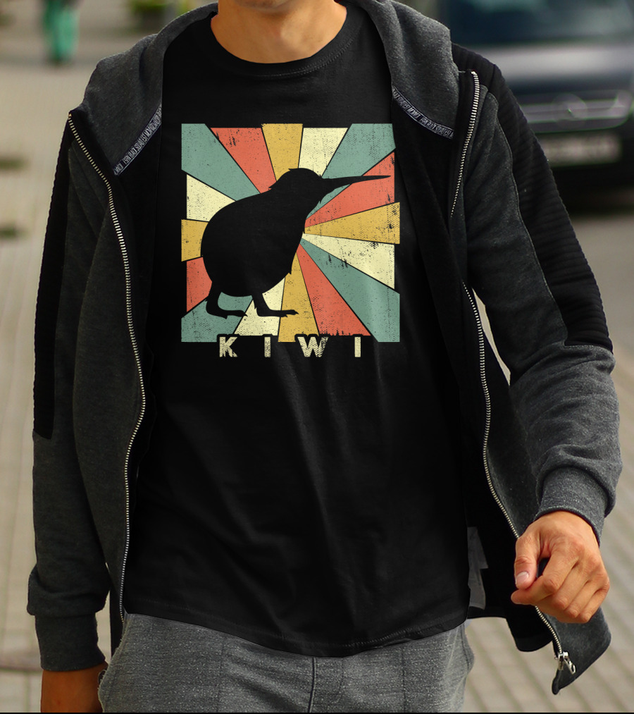 Vintage Kiwi Bird Retro Style Animal Lover T-Shirt