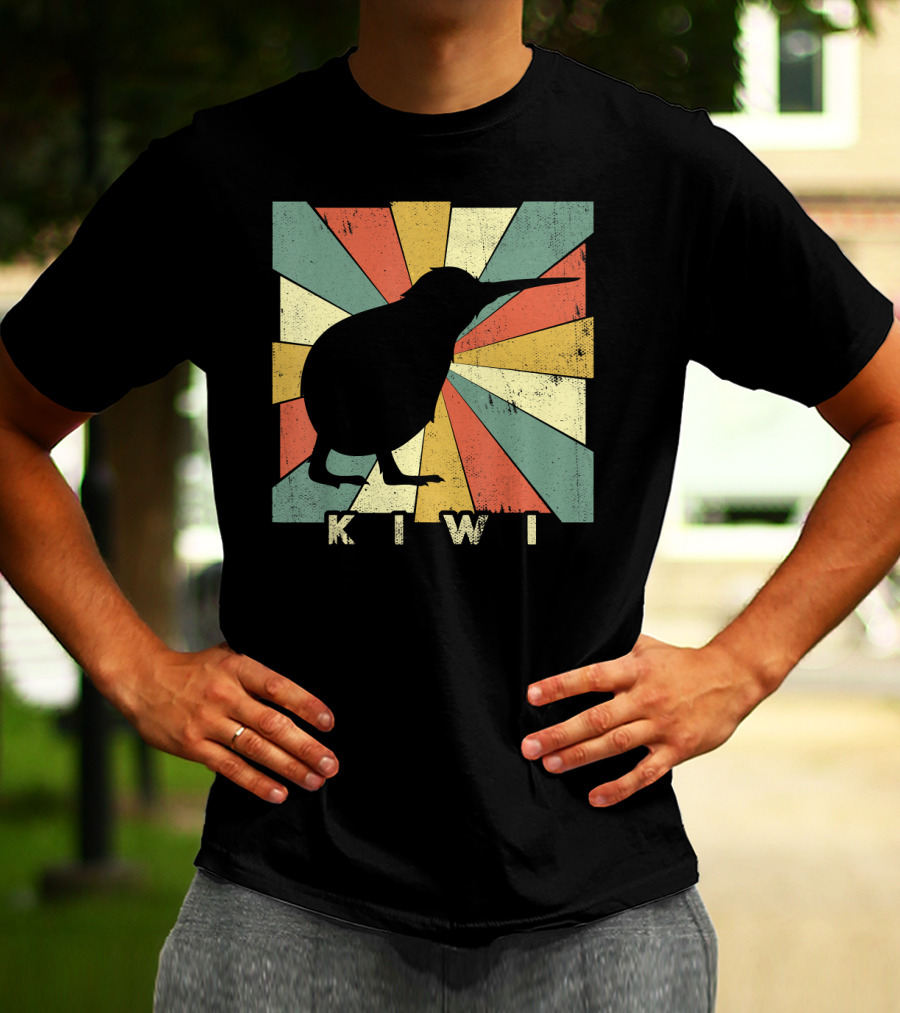 Vintage Kiwi Bird Retro Style Animal Lover T-Shirt