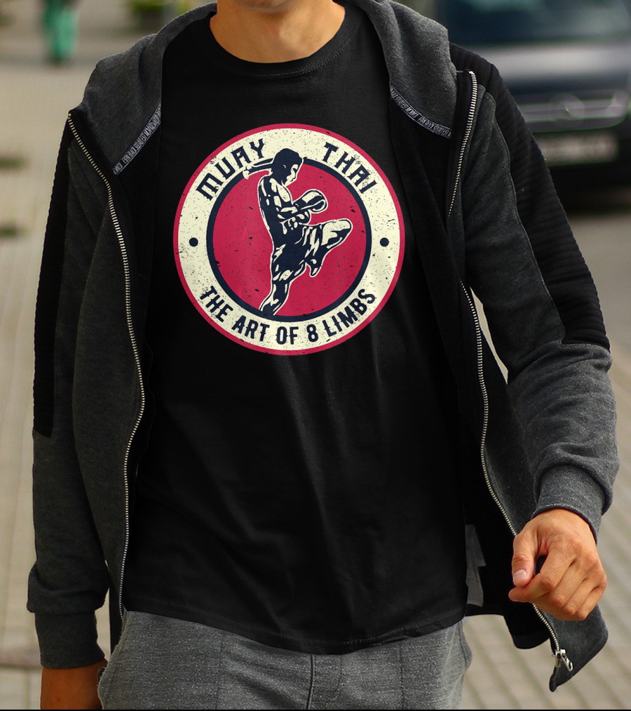 Muay Thai The Art Of 8 Limbs Vintage Boxing Karate T-Shirt