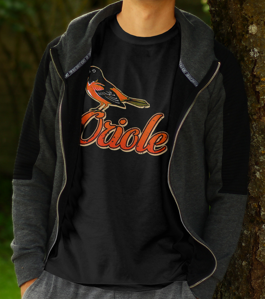 Vintage Oriole Bird Script Text Amazing Bird T-Shirt