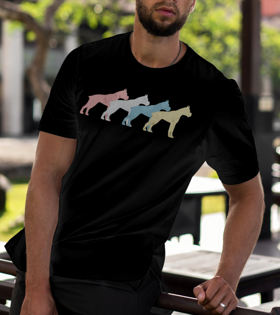 Vintage Boxer Funny Dogs Lovers Retro Canine T-Shirt