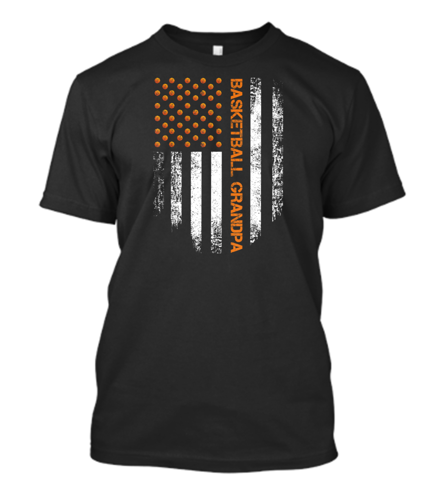 Basketball Grandpa Vintage USA American Flag T-Shirt