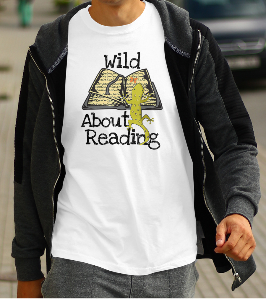 Wild About Reading Gecko Book Love T-Shirt