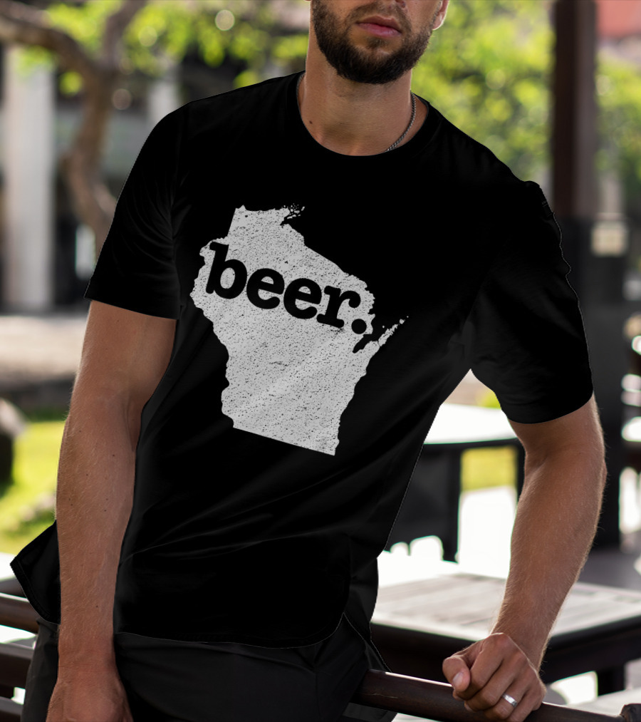 Wisconsin Beer State Love Map T-Shirt