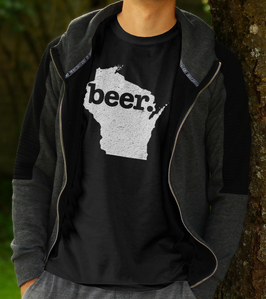 Wisconsin Beer State Love Map T-Shirt