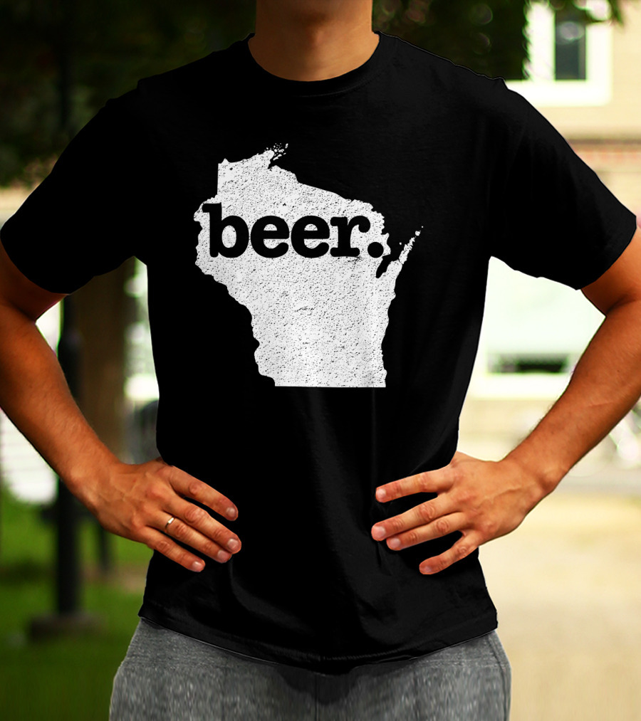 Wisconsin Beer State Love Map T-Shirt