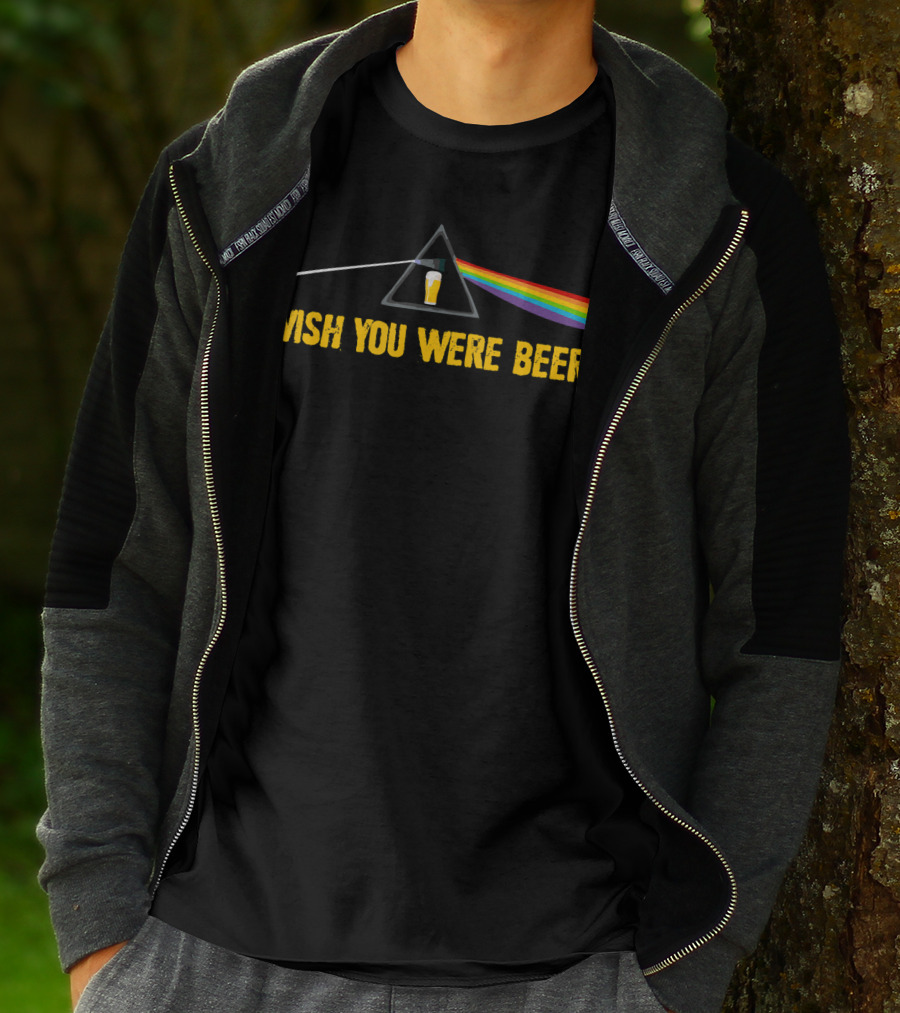 Wish You Were Beer Prism Rainbow T-Shirt