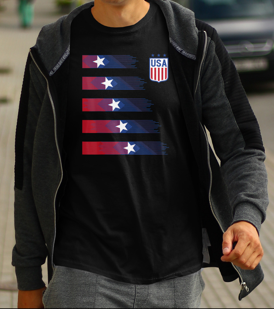 USA Soccer Stars Women Men Kids T-Shirt