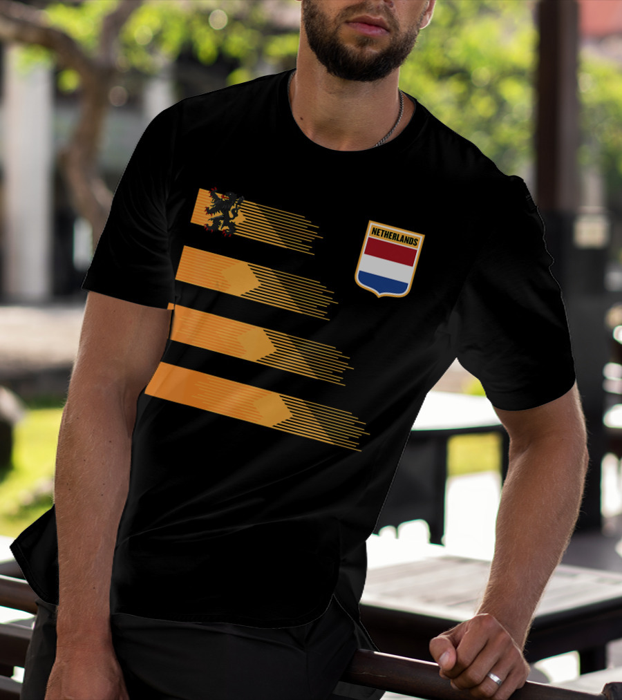 Women Men Netherlands Soccer Holla Lion Crest T-Shirt