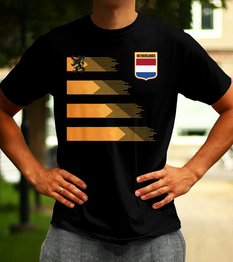 Women Men Netherlands Soccer Holla Lion Crest T-Shirt
