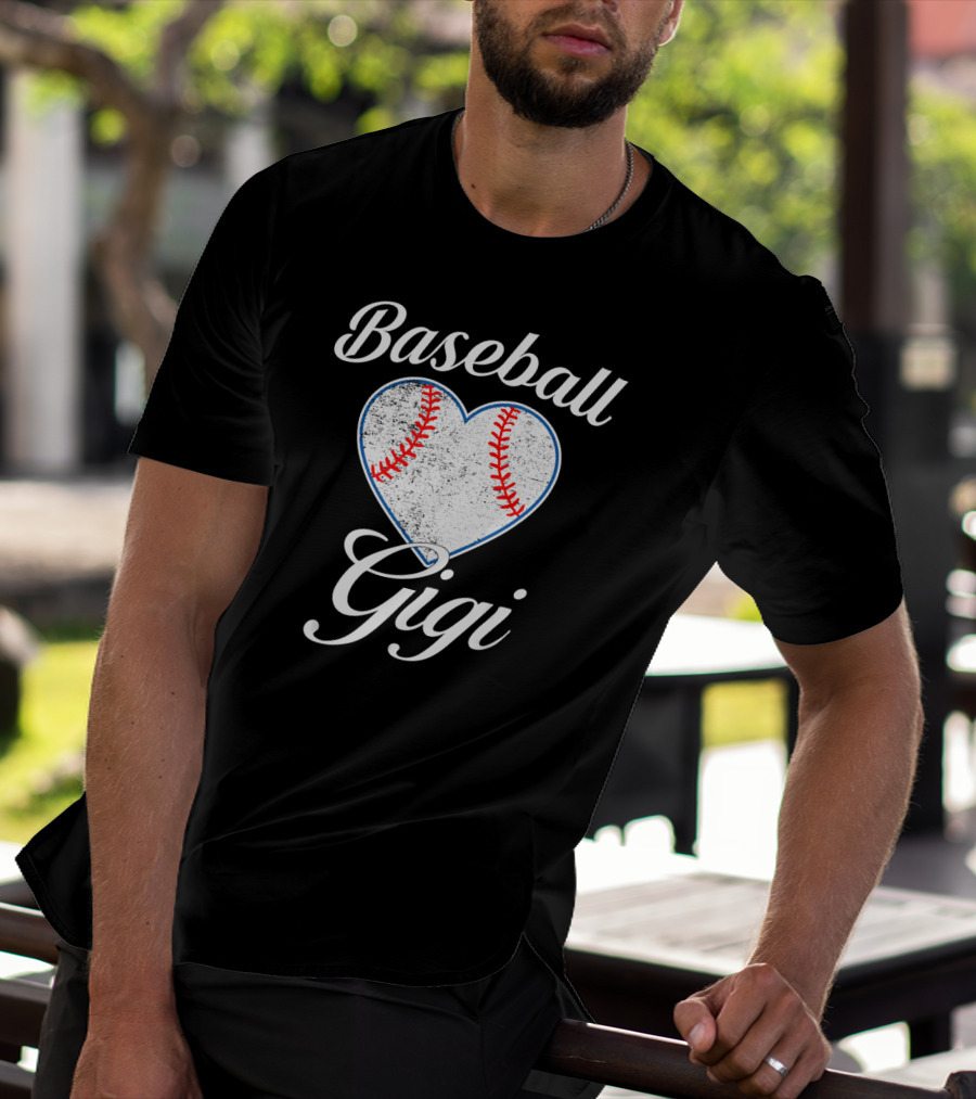 Baseball Gigi Heart Mother's Day Funny Gift T-Shirt