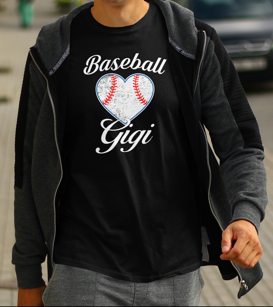 Baseball Gigi Heart Mother's Day Funny Gift T-Shirt