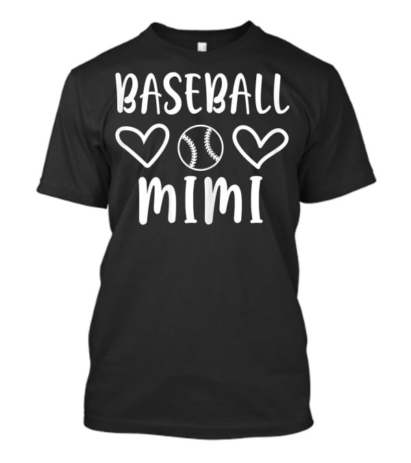 Baseball Mimi Heart Graphic Team Gra T-Shirt