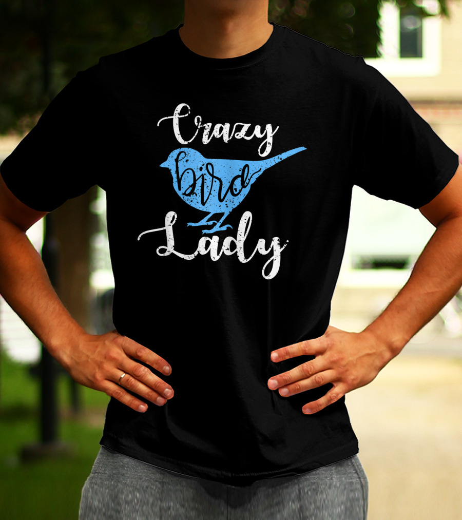 Crazy Bird Lady Blue T-Shirt