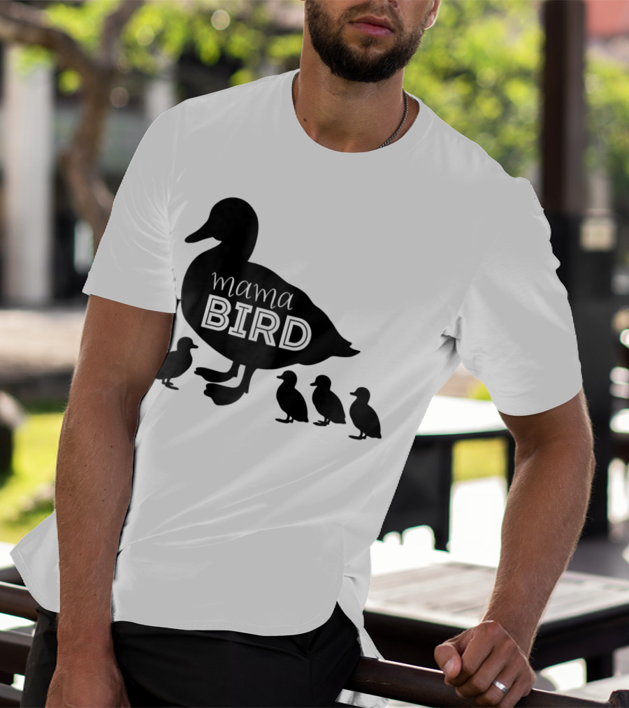 Mama Bird Family Cute Funny Duckling T-Shirt