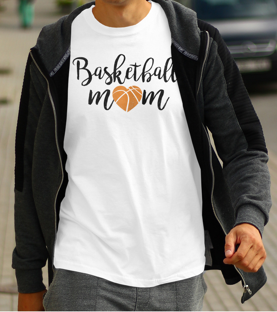 Basketball Mom Heartball Mothe T-Shirt