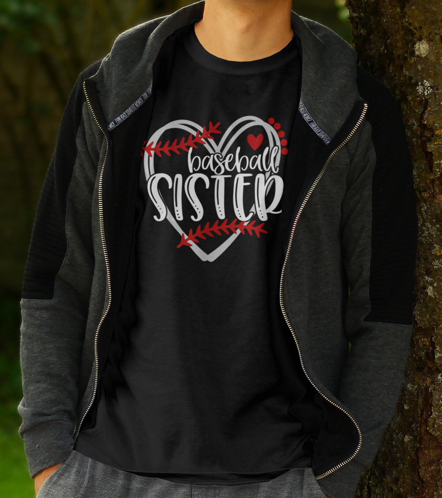 Baseball Sister Heart T-Shirt