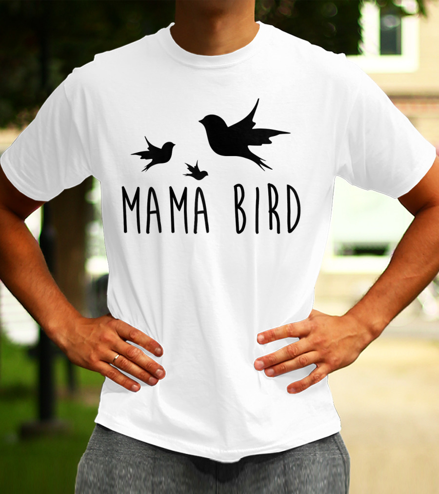 Mama Bird With Flying Baby Birds T-Shirt