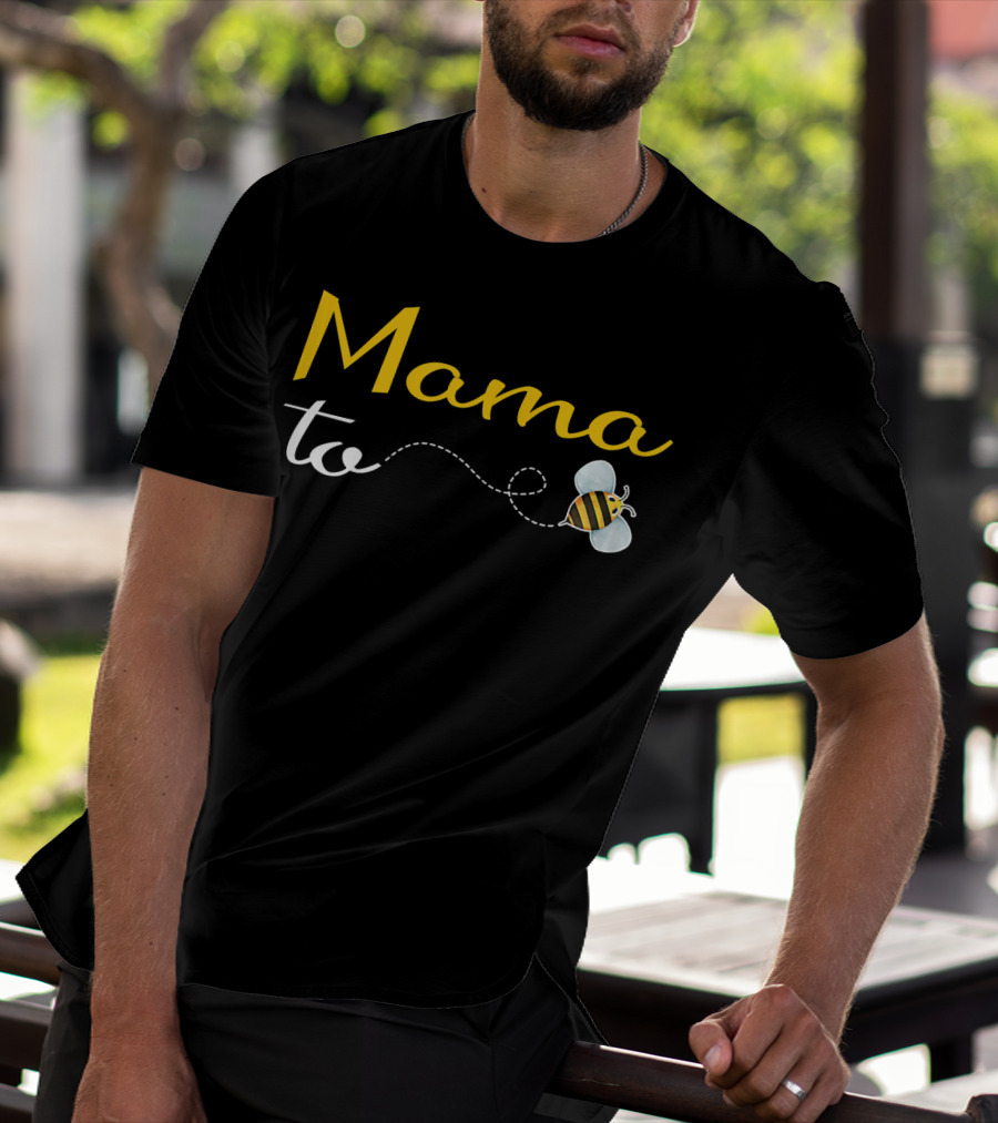 Mama To Bee Baby Shower Funny Mommy Bee-Themed T-Shirt