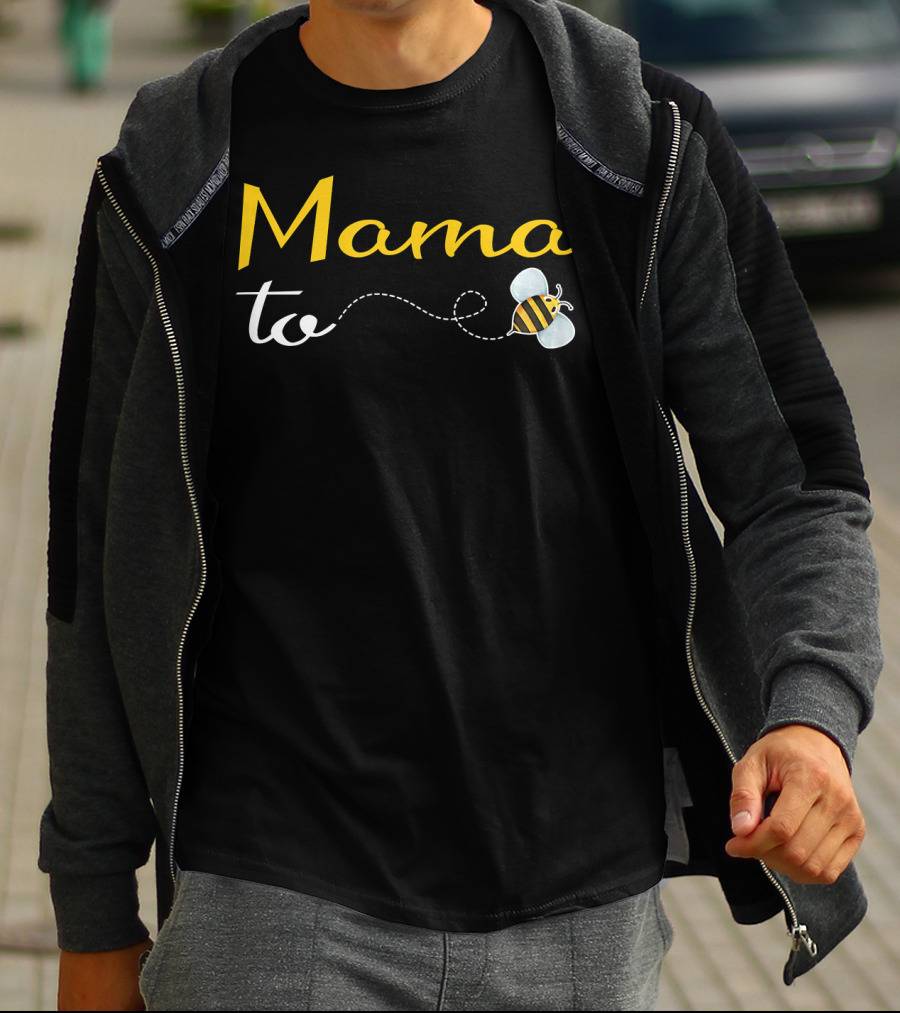 Mama To Bee Baby Shower Funny Mommy Bee-Themed T-Shirt