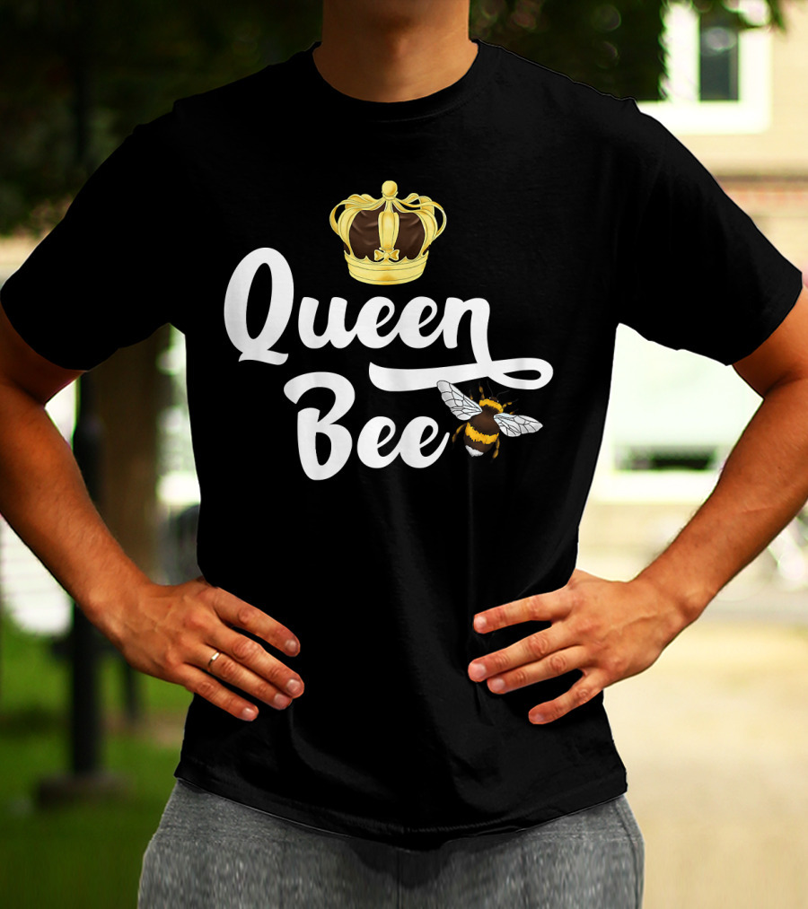 Queen Bee Mother's Crown And Bumblebee T-Shirt