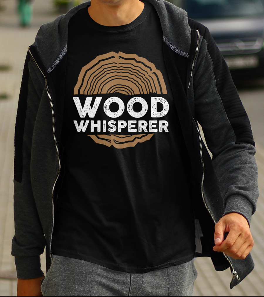 Wood Whisperer Funny Woodworkers Carpentr Tree Rings T-Shirt