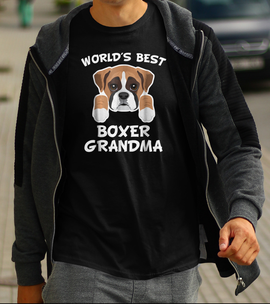 World's Best Boxer Grandma Dog T-Shirt