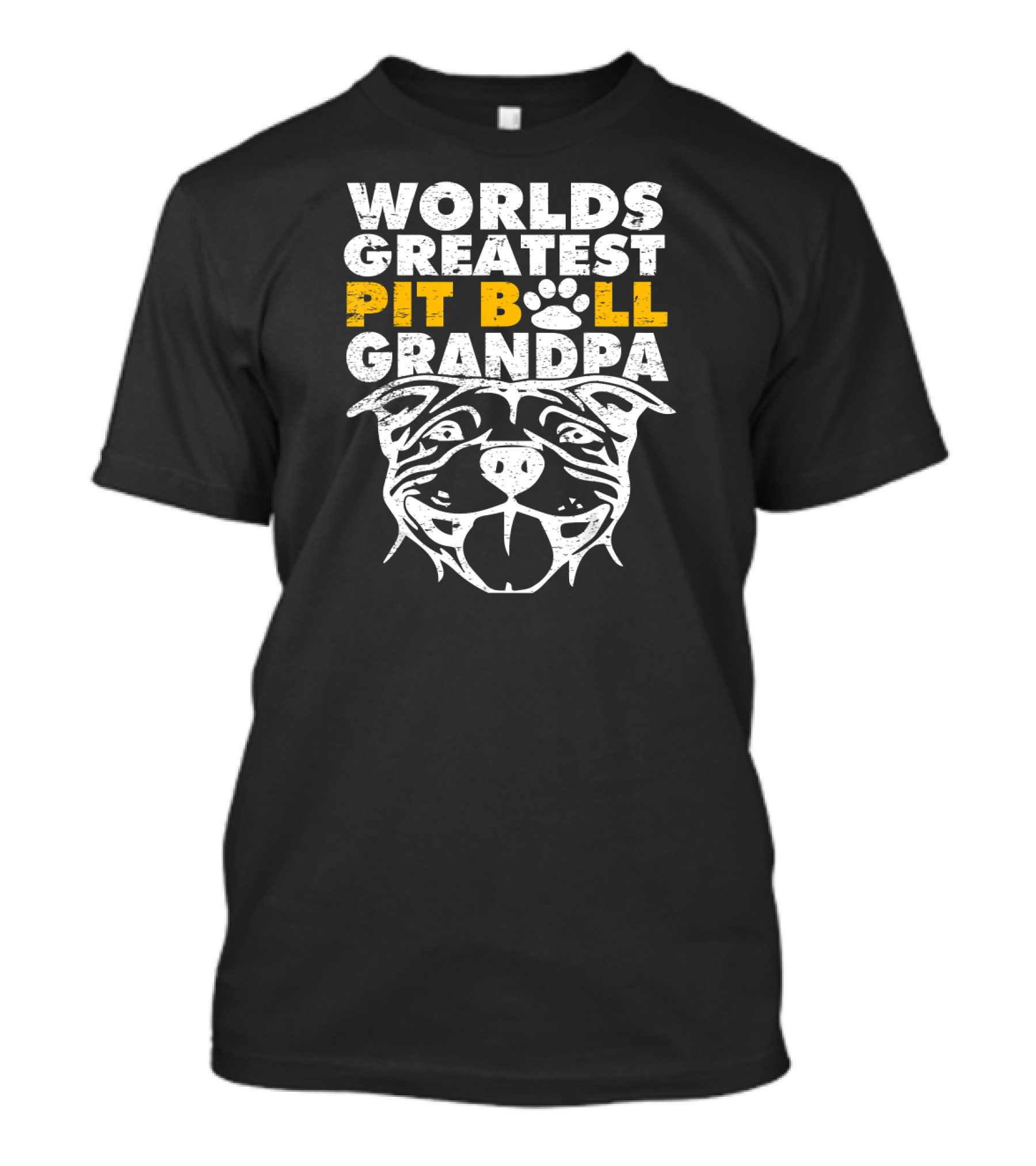 Worlds Greatest Pit Bull Grandpa Dog Love T-Shirt