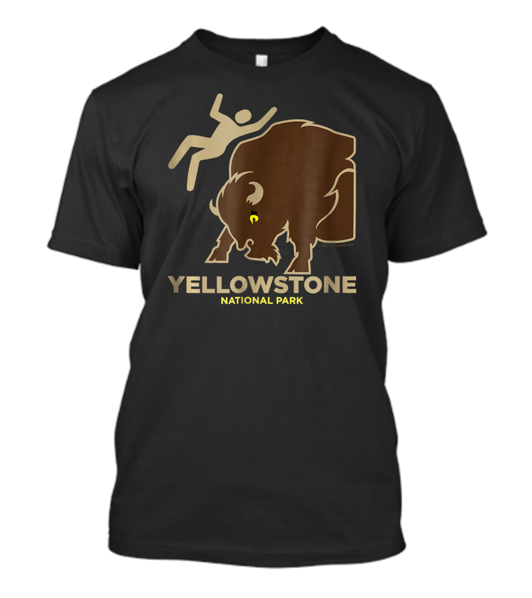 Yellowstone Bison Toss National Park Modern T-Shirt