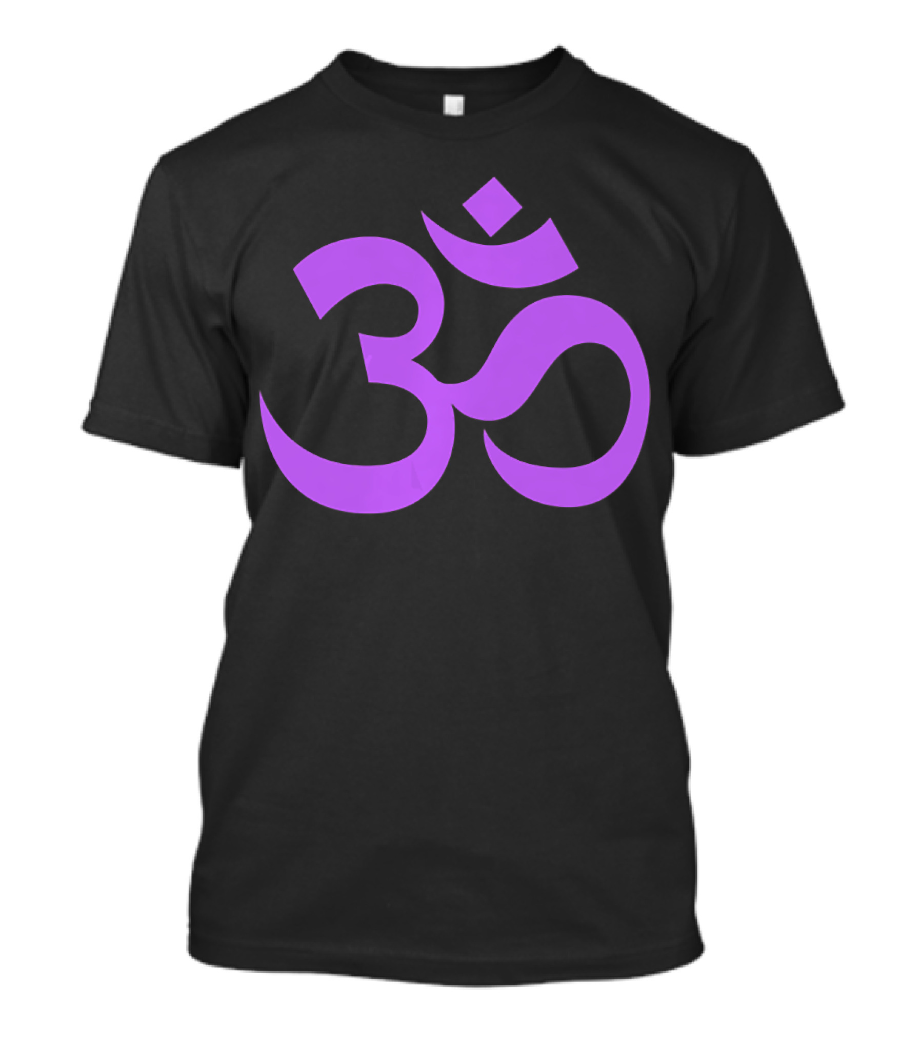 Yoga Aum OM Spiritual Symbol In Purple T-Shirt