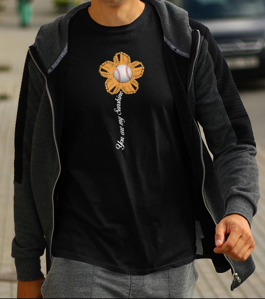 You Are My Sunshine Baseball Flower T-Shirt