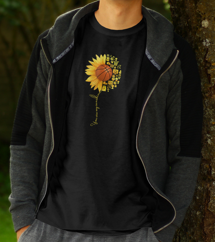 You Are My Sunshine Sunflower Basketball Trophy Icons T-Shirt
