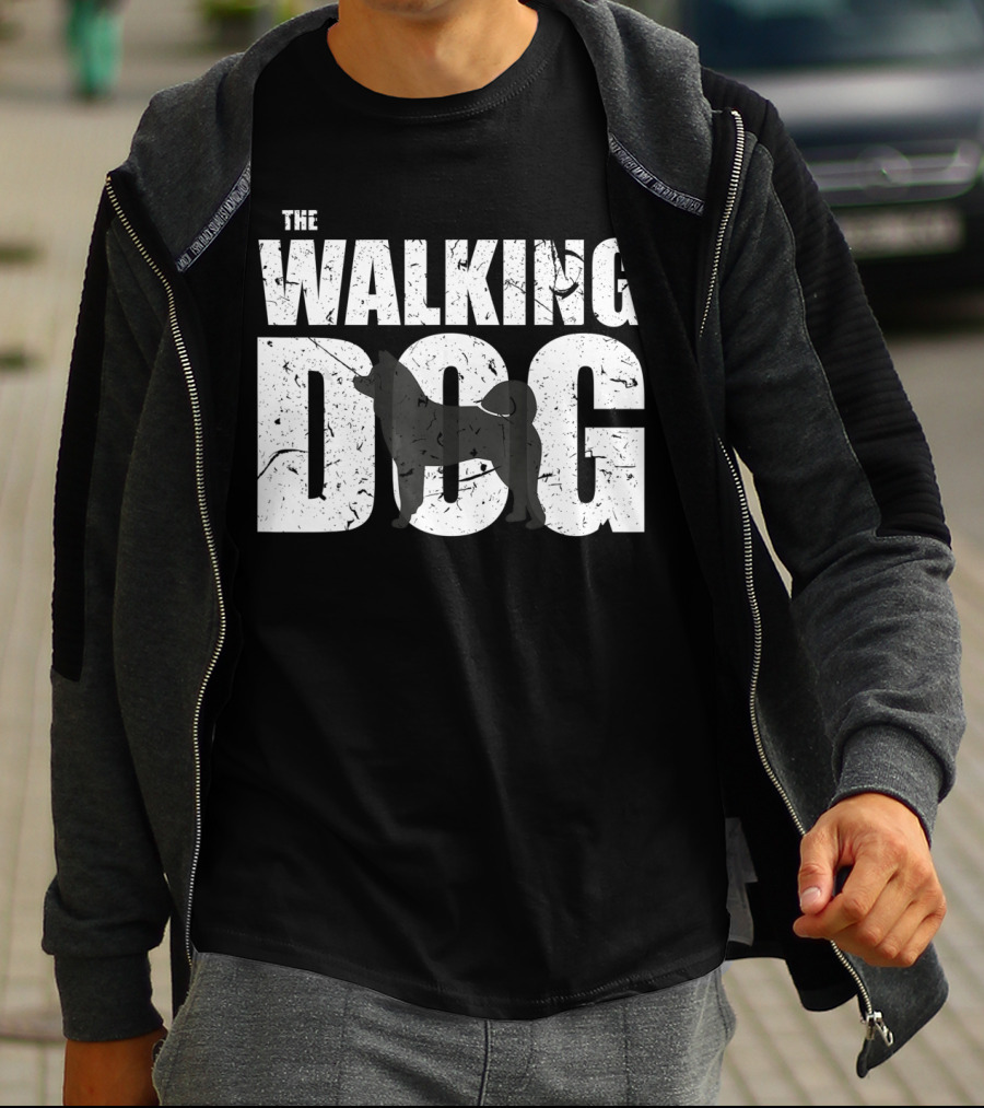 The Walking Dog Akita Dark Version Funny Cut T-Shirt