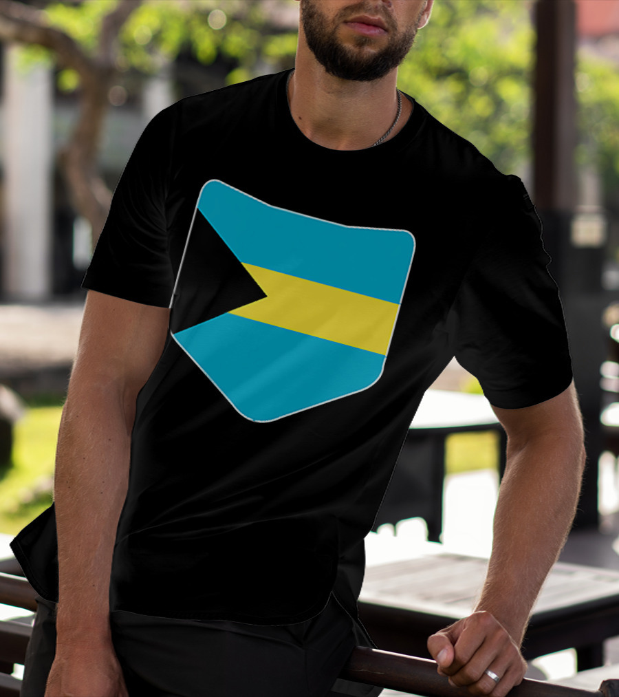 The Bahamas Flag Pocket Design With Bahami Branding T-Shirt