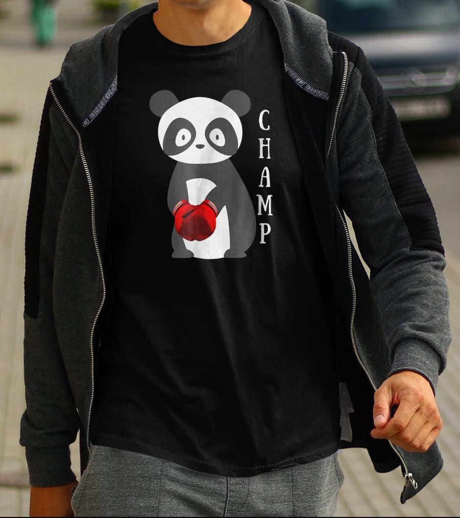 Champ Boxing Panda Animal T-Shirt