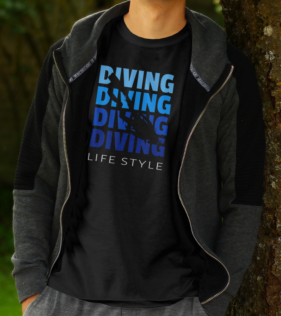 Diving Life Style Scuba Diving Gear Equipment T-Shirt