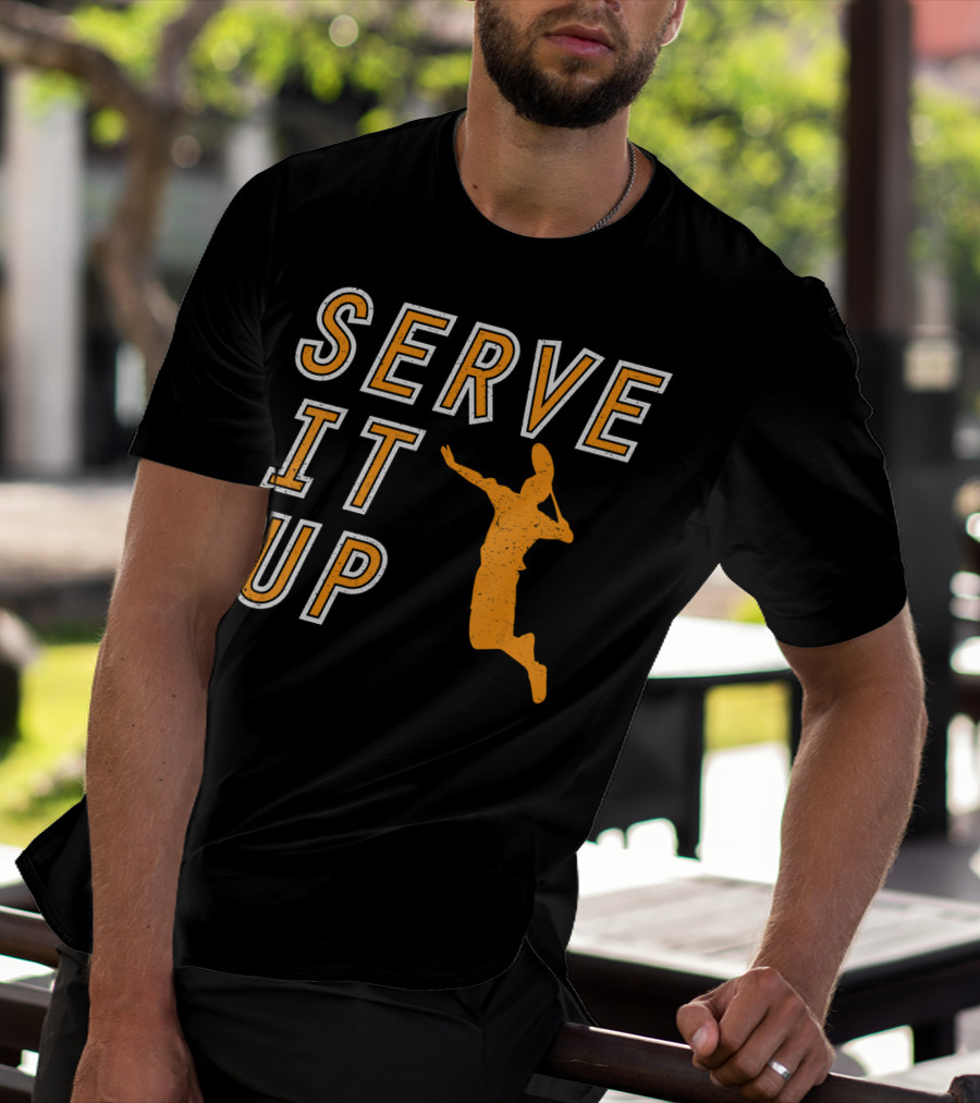 Serve It Up Badminton Summer Sports Player T-Shirt